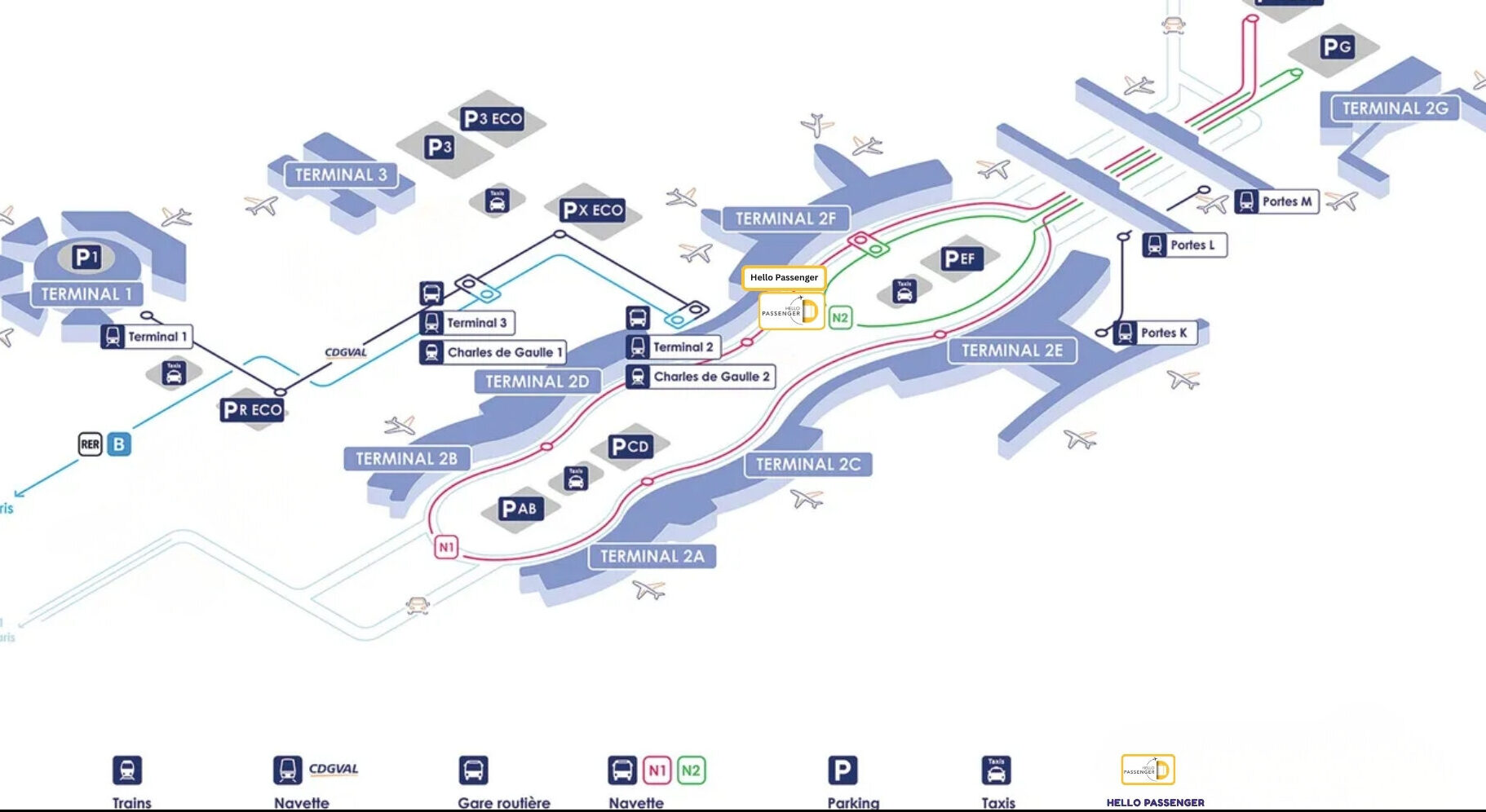 Paris CDG Map