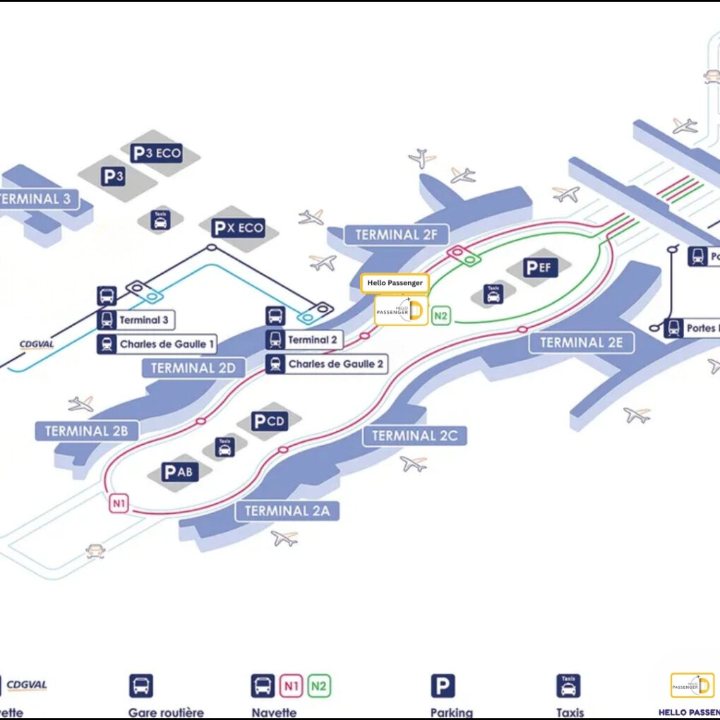 CDG Paris Map
